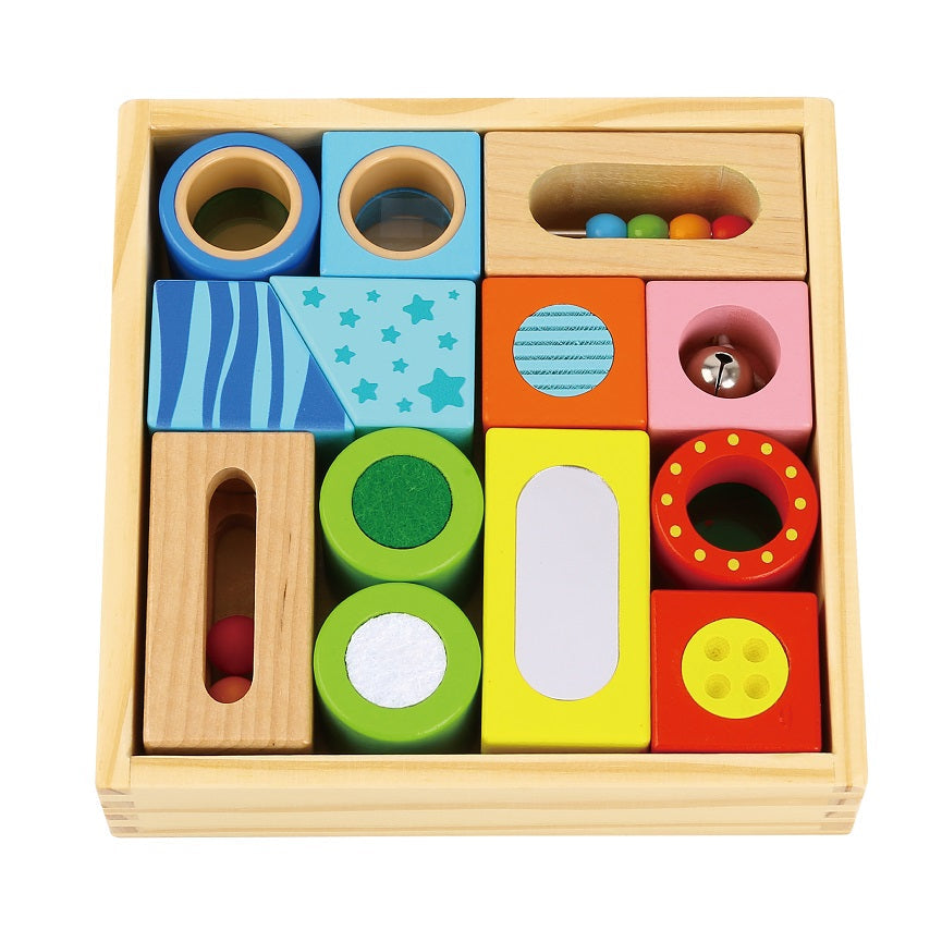 Children’s Toy – Wooden Multi Activity Blocks Ages 12+ Months Tooky Toy
