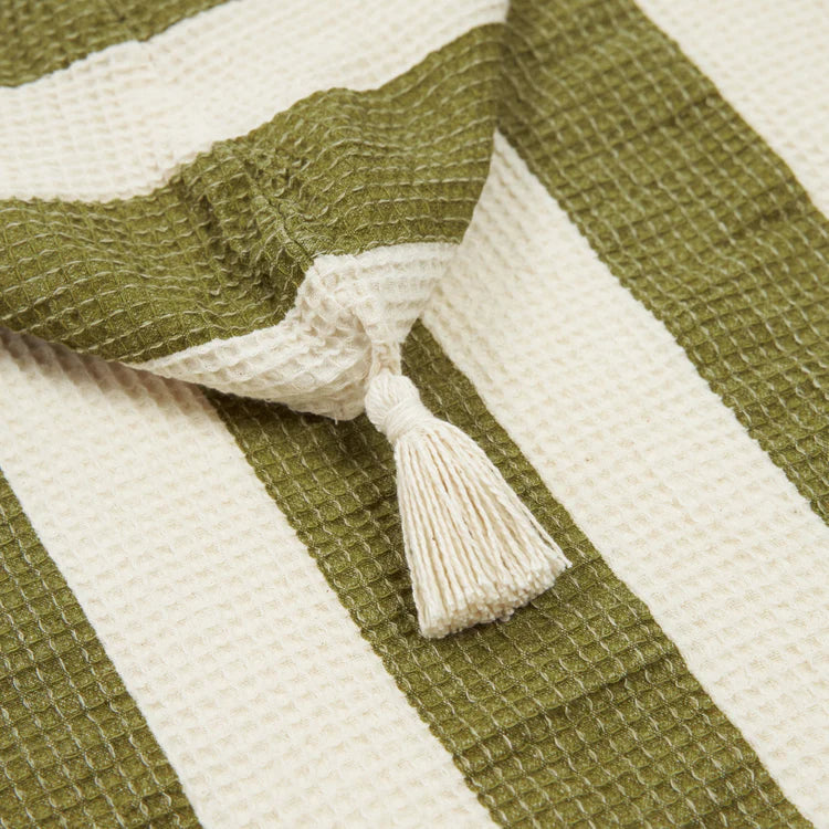 Blue Waves Waffle Portofino Organic Cotton Beach Poncho for Kids 3-9 Years - NOBODINOZ