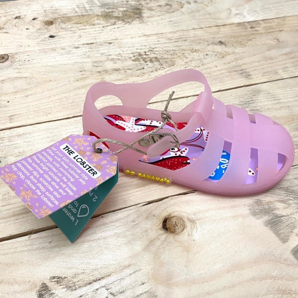 Beach sandals Go Banana's 23-27 Pink Lobster Shoesme