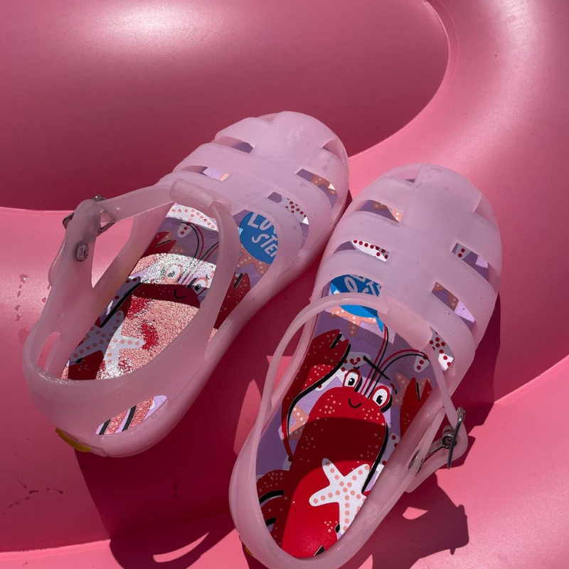 Beach sandals Go Banana's 23-27 Pink Lobster Shoesme