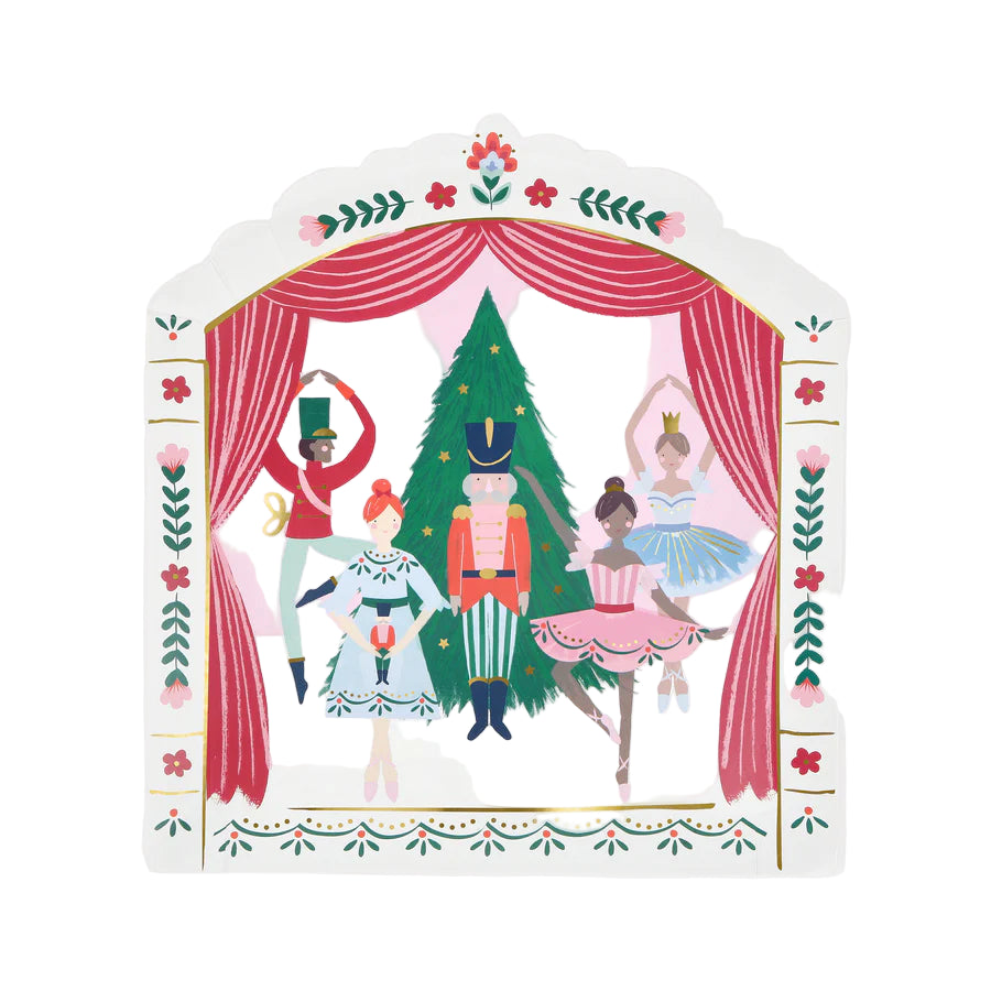 Paper Dinner Plates ballet scene Nutcracker 8 pcs