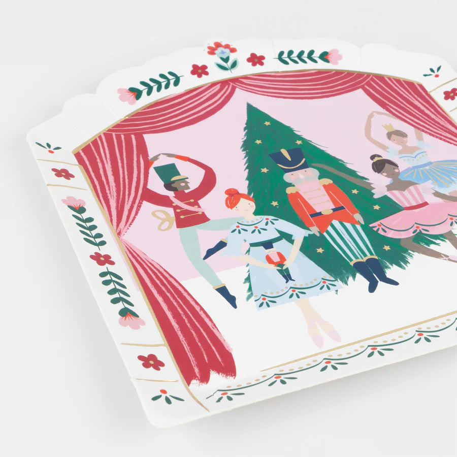 Paper Dinner Plates ballet scene Nutcracker 8 pcs