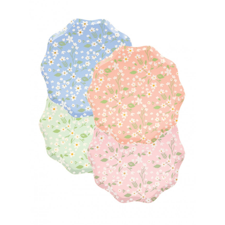 Παιδικό πιάτο Γλυκού για πάρτι Ditsy Floral (12τμχ)