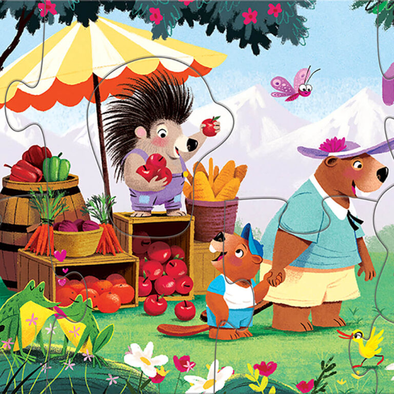 Children's puzzle 45 pieces At the Market 3+ Hinkler