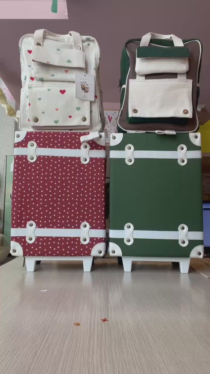 Kid's backpack Shitake color block 25x30cm Konges Slojd