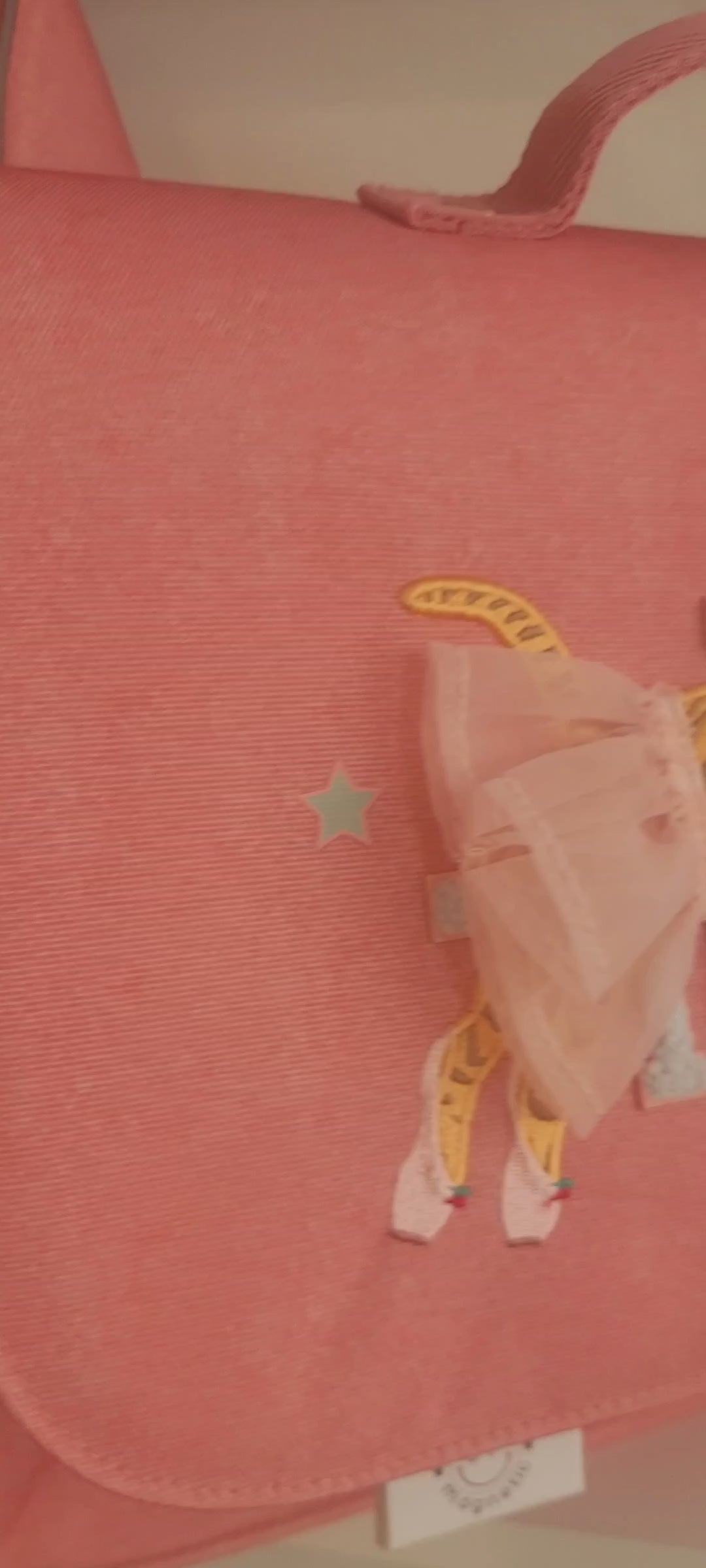 Ρετρό σχολικη τσάντα πλάτης - It Bag Midi - Tutu Tiger (Pink melange) 30x38x15cm- 6Y+ Jeune Premier