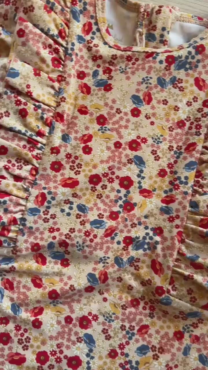 Kid's long sleeve onesie swim suit Villetta 6M-10Y