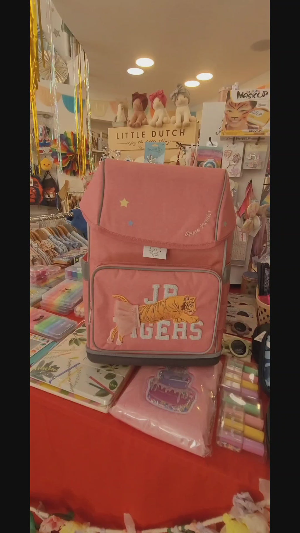 Σχολική τσάντα πλάτης Ergomaxx-Tutu Tiger (Pink melange) 6 - 10 ετών 27x16x41cm Jeune Premier