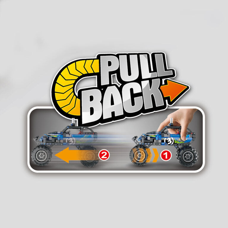 Kid's construction toy - Pull back Off road vehicle 199 pcs 6+