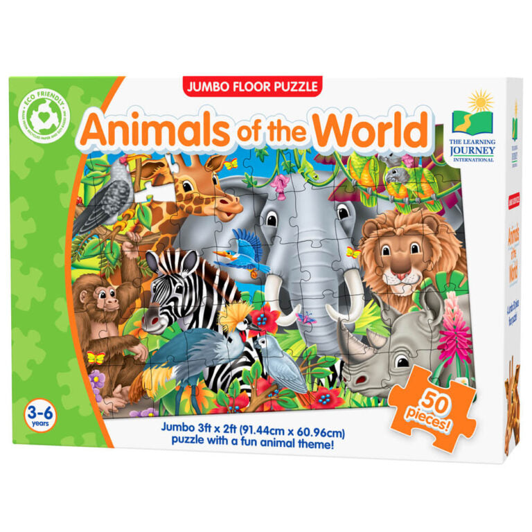 Children's 50 pcs Floor puzzle Animals of the World 3+ 