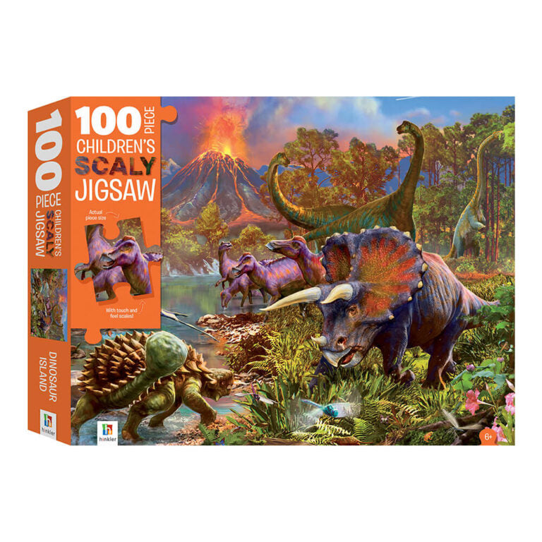 Children's puzzle 100 pieces Dinosaur Island scaly 6+ 