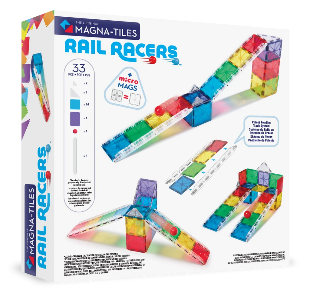 Kid's magnetic toy Rail Racers 33pcs 3Y+ Magna Tiles