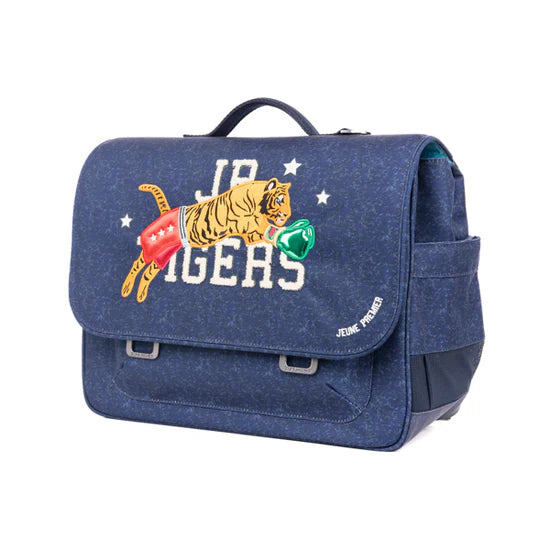 Σχολικη τσάντα πλάτης Boxing Tiger (denim style) -δημοτικό - It Bag Midi -30x38x15cm- 6Y+ Jeune Premier