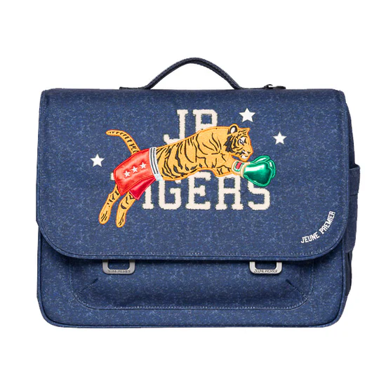 Σχολικη τσάντα πλάτης Boxing Tiger (denim style) -δημοτικό - It Bag Midi -30x38x15cm- 6Y+ Jeune Premier