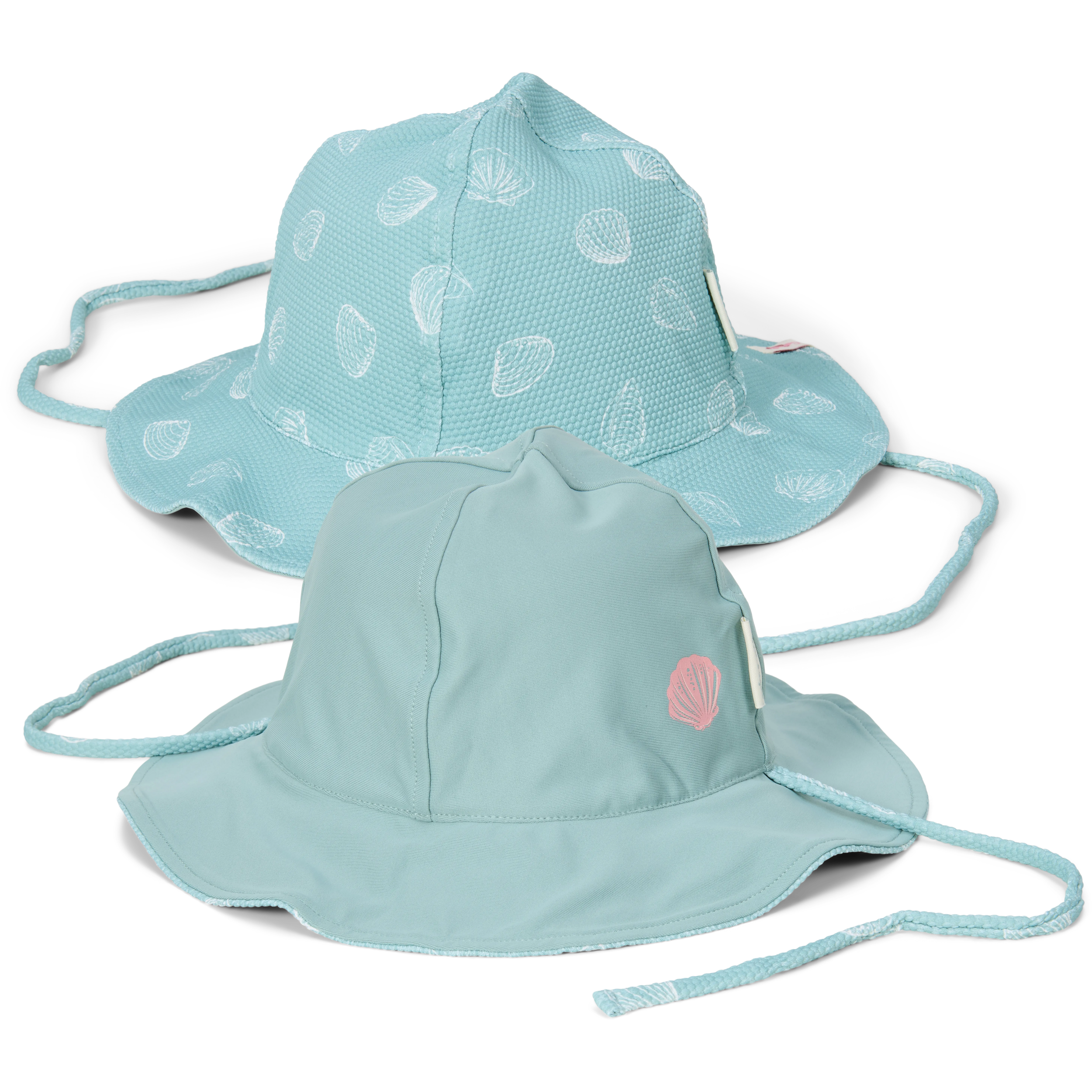 Children's reversible sun hat Ocean Treasures Surf Blue-Little Dutch 0-4Years