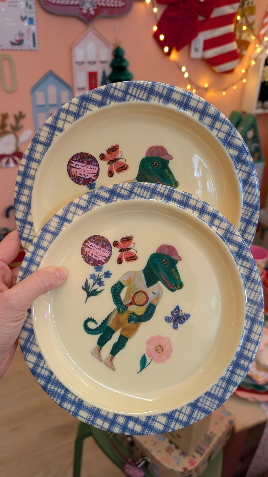 Παιδικό Πιάτο μελαμίνης Nathalie Lété  Blue Rice