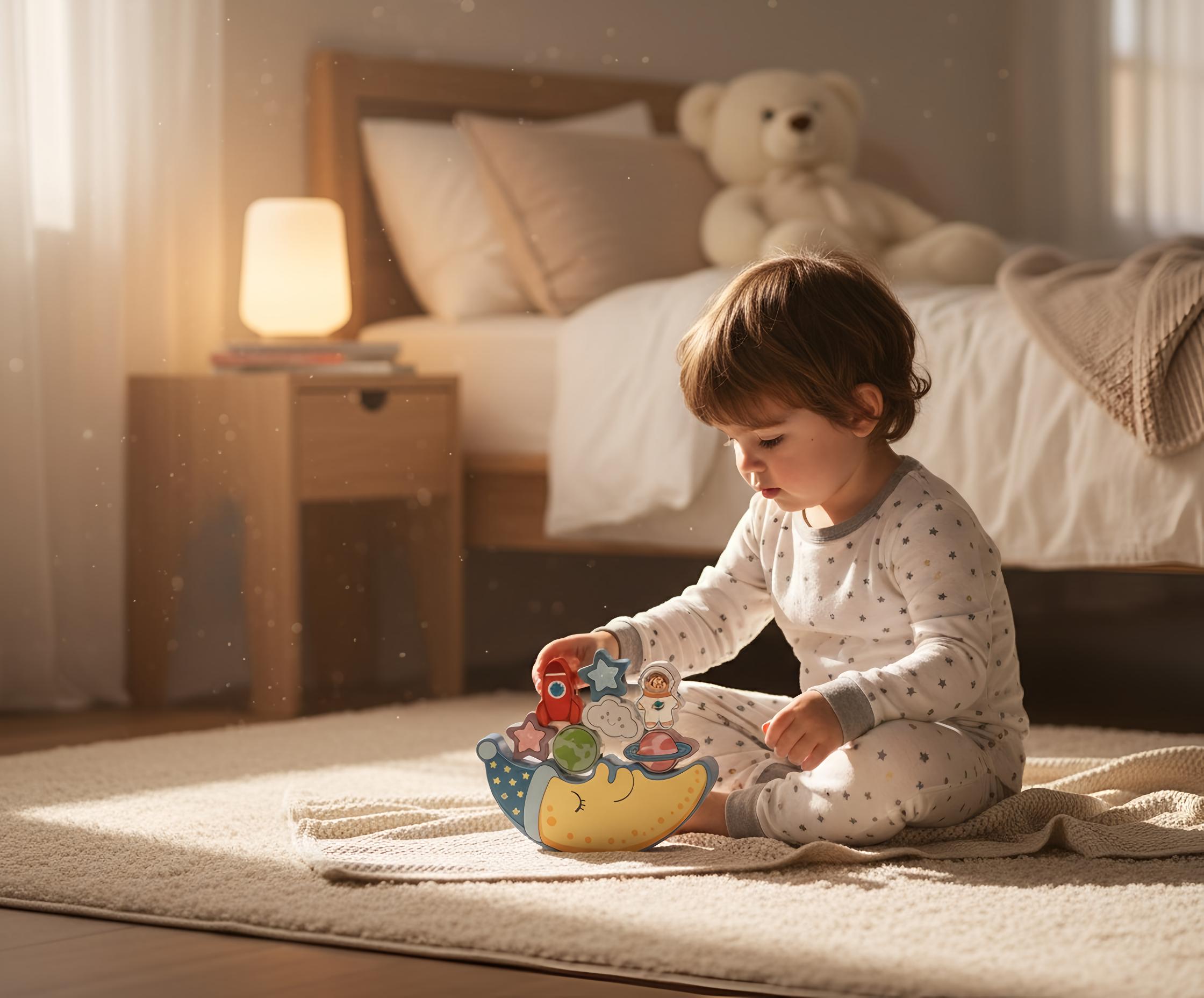 Ξύλινο παιδικό παιχνίδι ισορροπίας 2-σε-1 Διάστημα +3 ετών 82,4x54x28 cm Tooky Toy