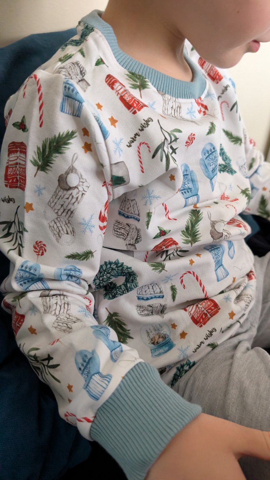 Παιδική μπλούζα-φούτερ οργανικό βαμβάκι 'Warm Wishes'-Miley+Moss 3-24months