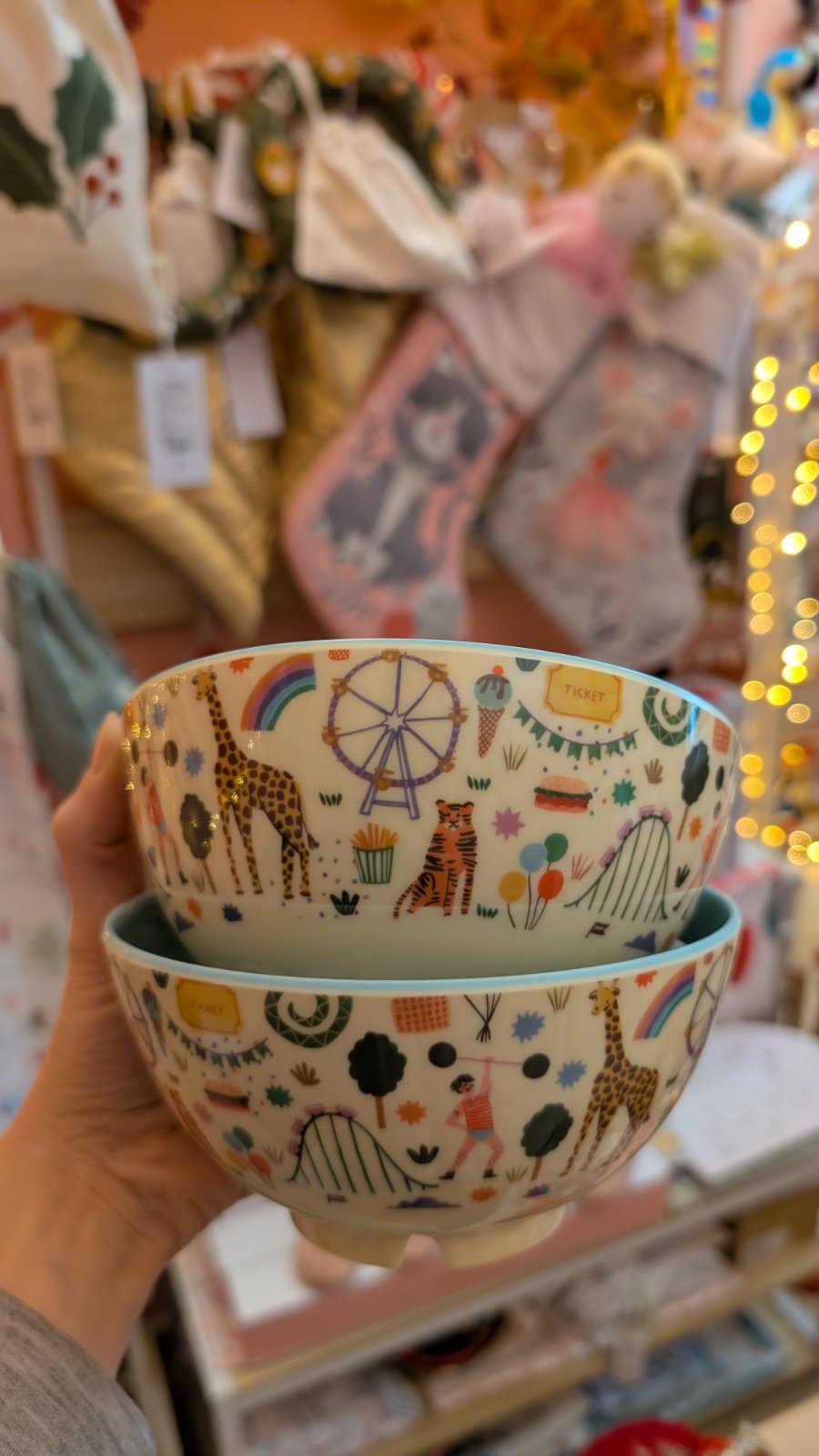 Kids melamine Bowl Fun Fair - Mint 700ml  Rice