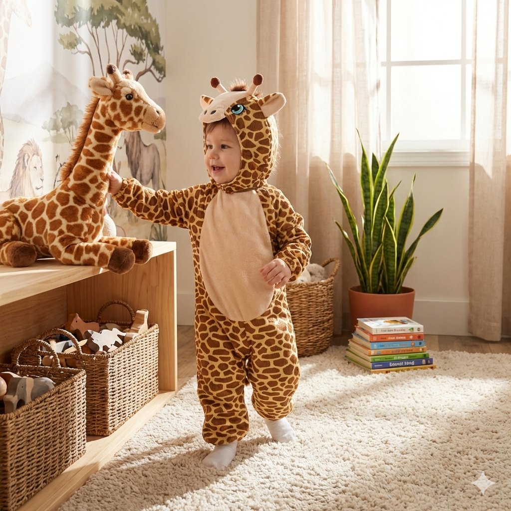 Βρεφική ολόσωμη στολή Καμηλοπάρδαλη 12-24 μηνών