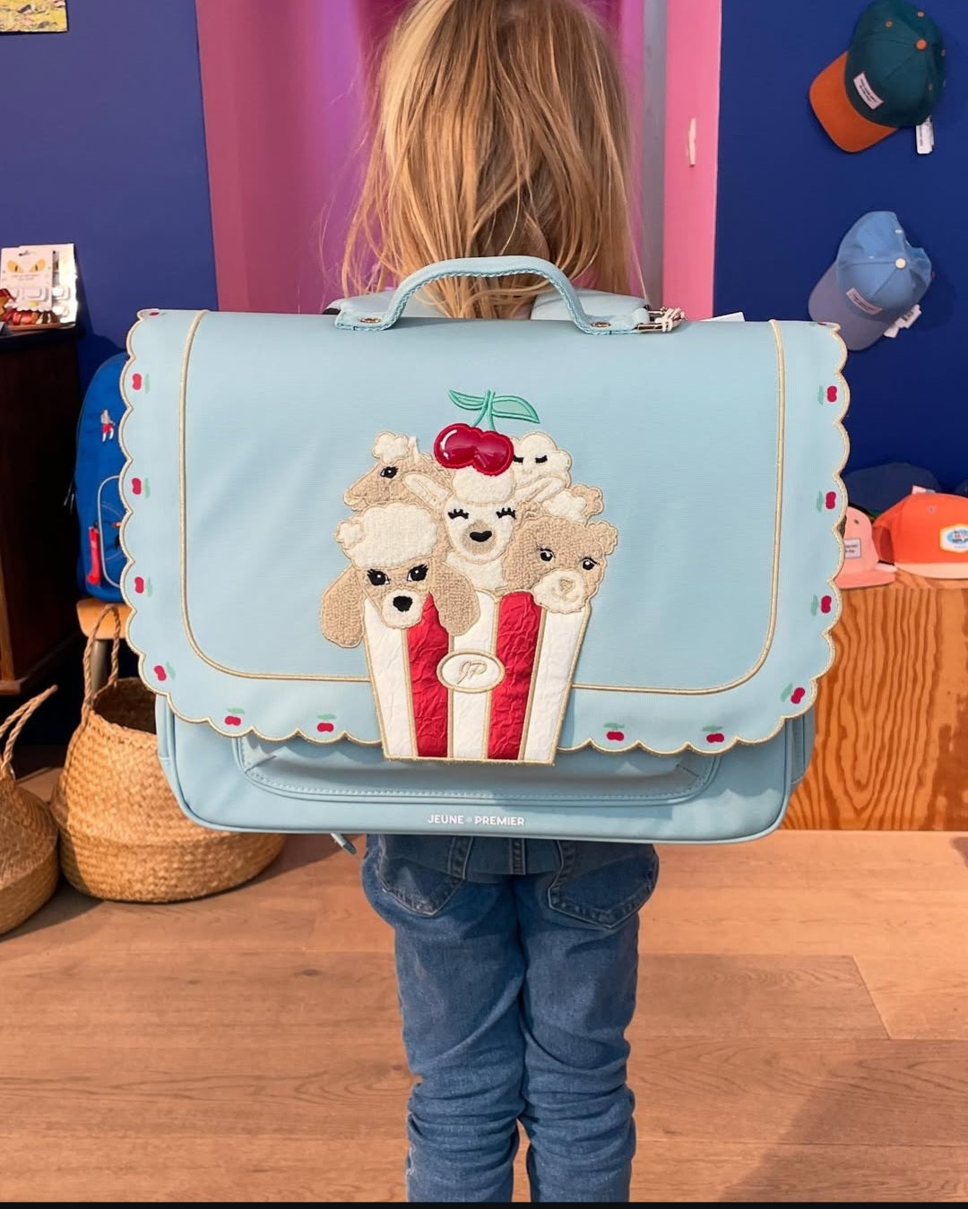 Retro school bag - Midi - Popcorn 30x38x15cm- 6Y+ Jeune Premier