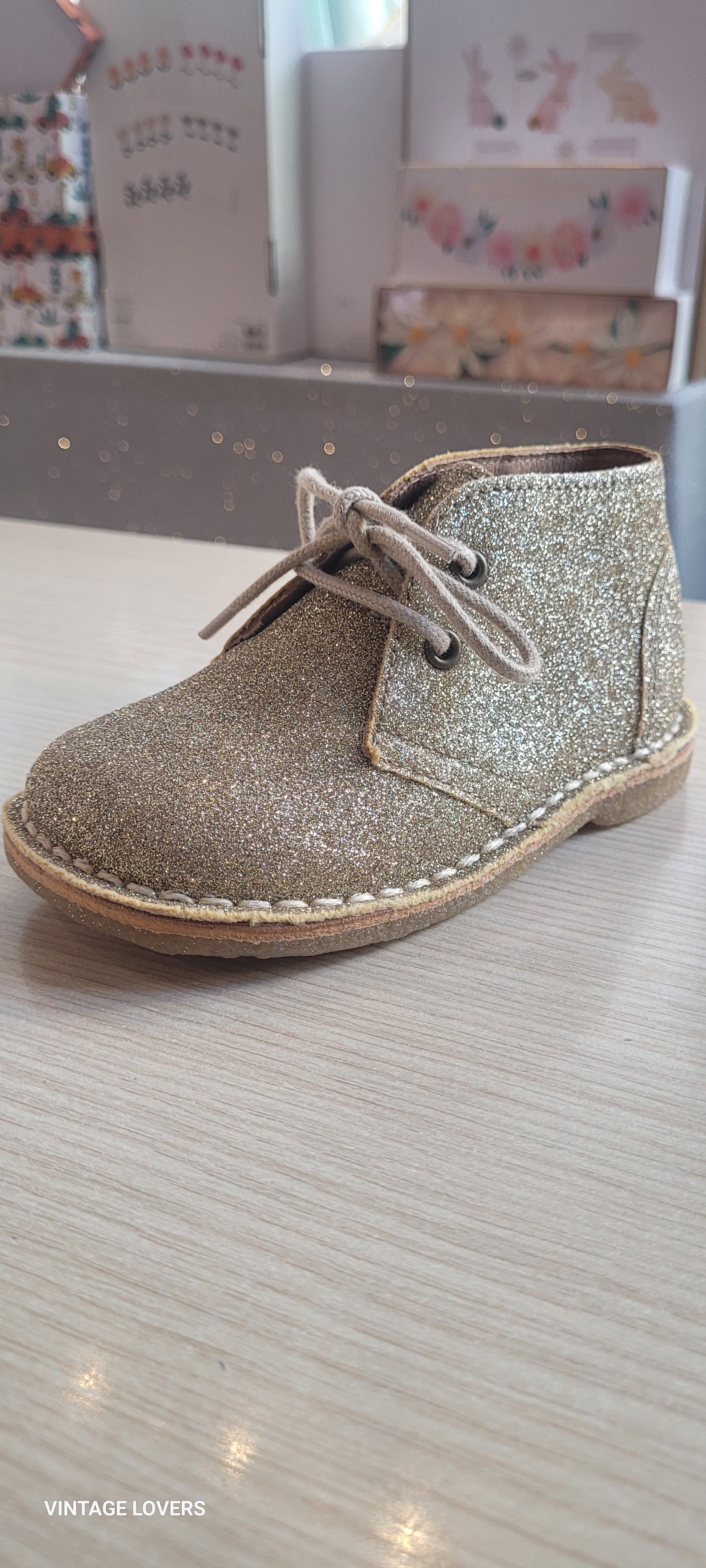 Kid's leather boots Suede Chaton -Glitter- Size 22-30 Konges Slojd