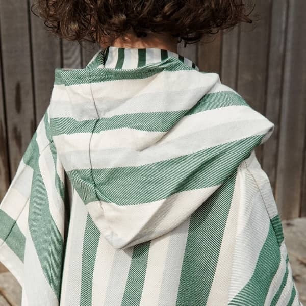 Kid's cotton bathrobe -Garden Green 3-6 years