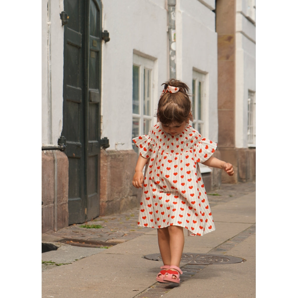 Kid's pink sandals with heart 100% EVA foam No21-31 Konges Slojd