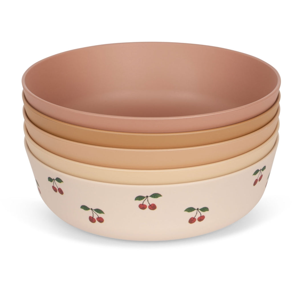 Set 5 PLA bowls Cherry Mix 4.5x4.35cm Konges Slojd