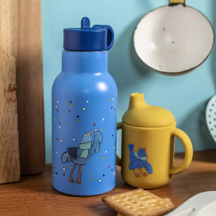 Kid's silicone food set (plate, bowl, glass with handles) Puce & Pilou Moulin Roty