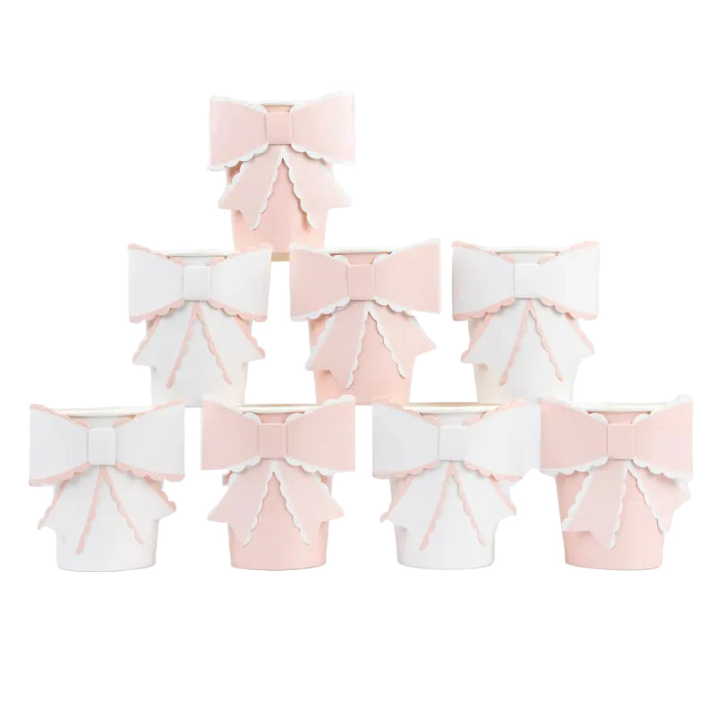 Paper cups with Ribbons 8pcs 256ml Meri Meri