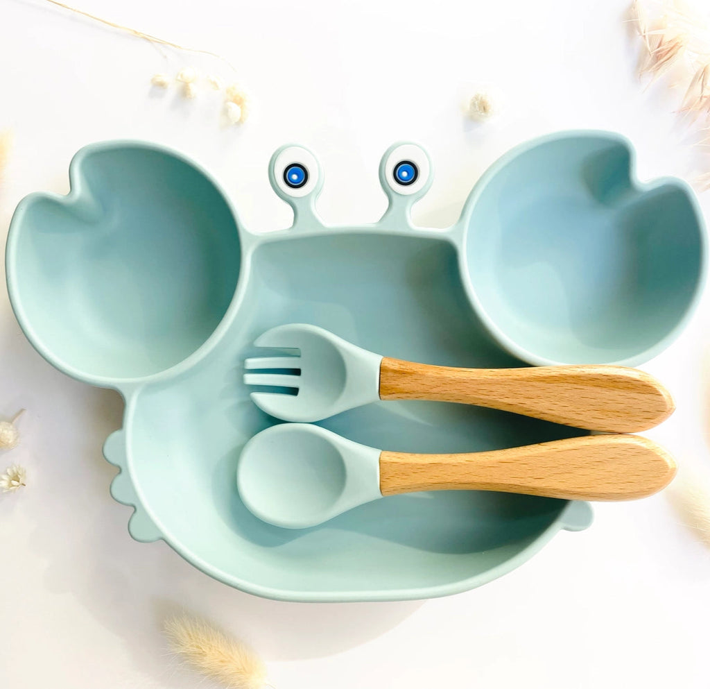 Παιδικό Δοχείο Φαγητού+Πιρούνι-Κουτάλι σε σχέδιο Κάβουρα