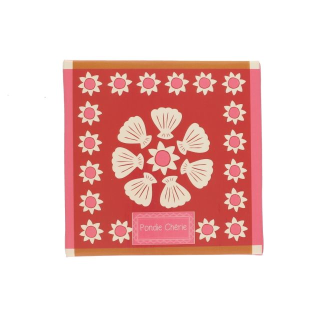 Γυναικεία σκουλαρίκια κόκκινα-ροζ με λουλούδια και χάντρες-Gift for Mum