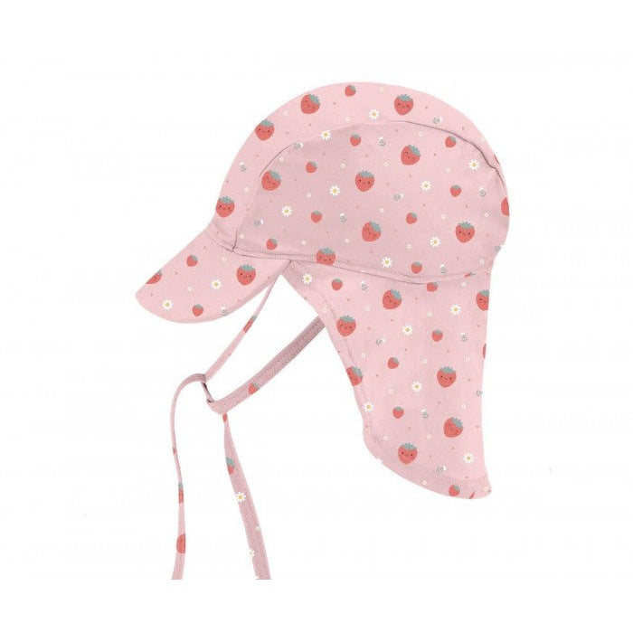Καπέλο παραλίας με κορδόνια και προστασία από τον ήλιο Strawberries Monnëka Μέγεθος M