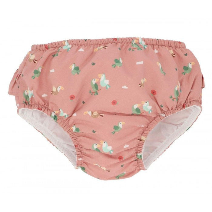 Εκπαιδευτικό μαγιώ πάνας με βολάν Toucan Monnëka 6-12 Μηνών με προστασία από τον ήλιο