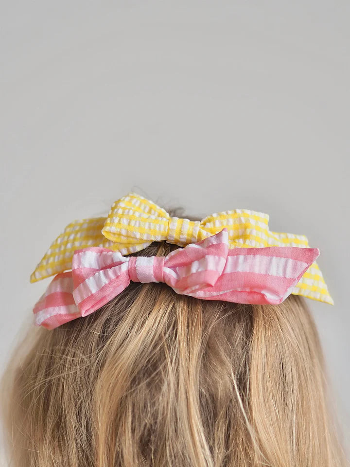 Kid's gingham hair bows-Set of 6-Meri Meri