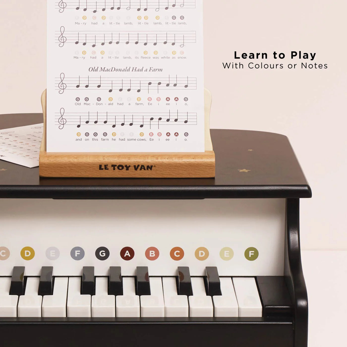 Kid's wooden toy Grand Piano 34x42x24cm  3+