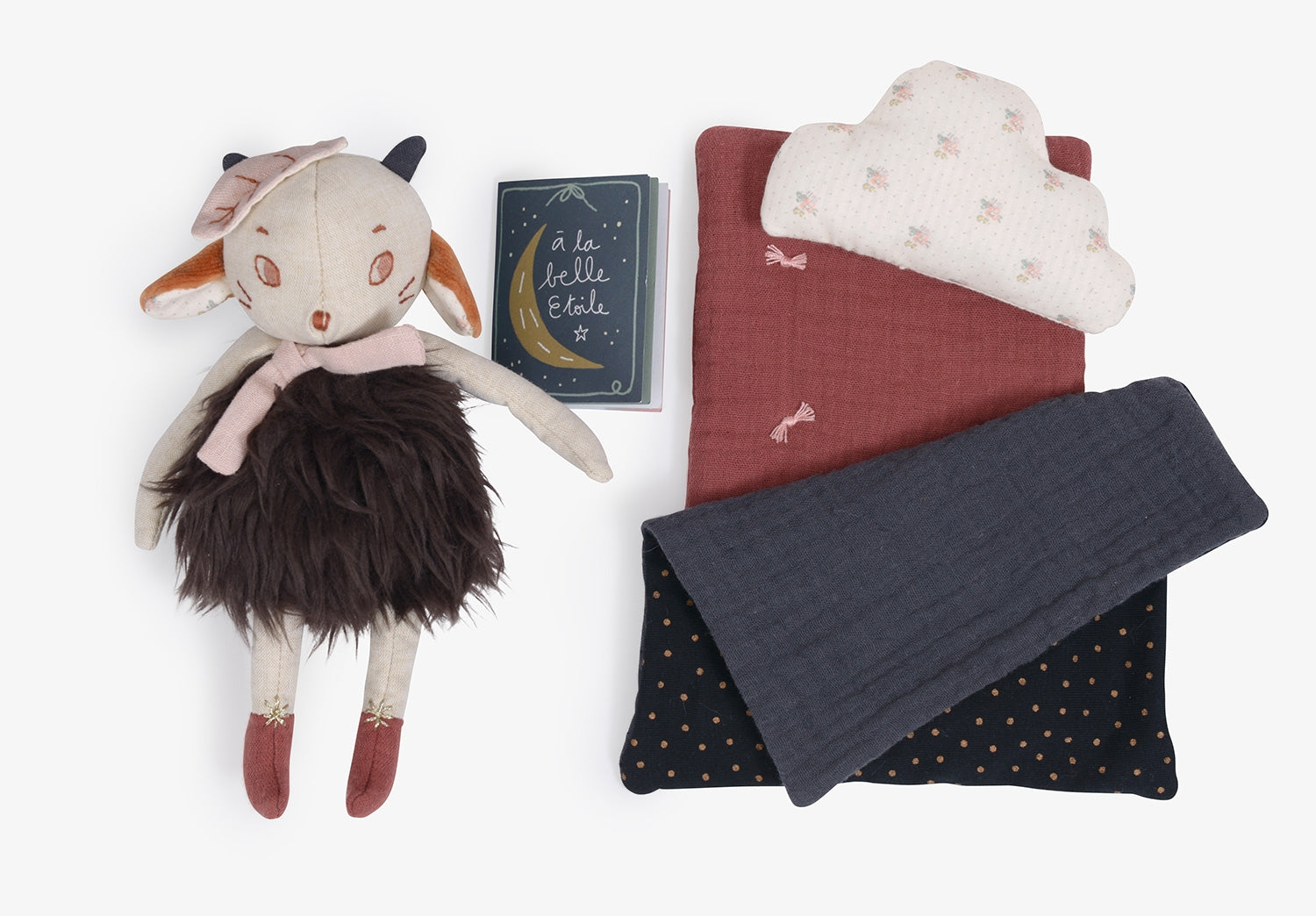 Kid's goodnight book with soft little sheep-Moulin Roty 