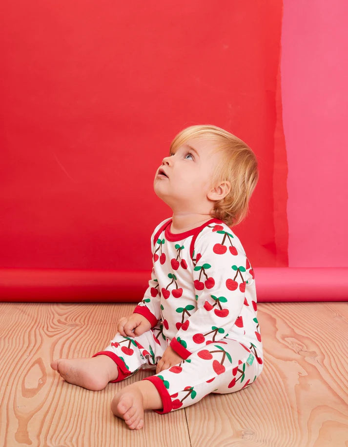 Baby's onesie with Cherry print 0-3M Toby Tiger
