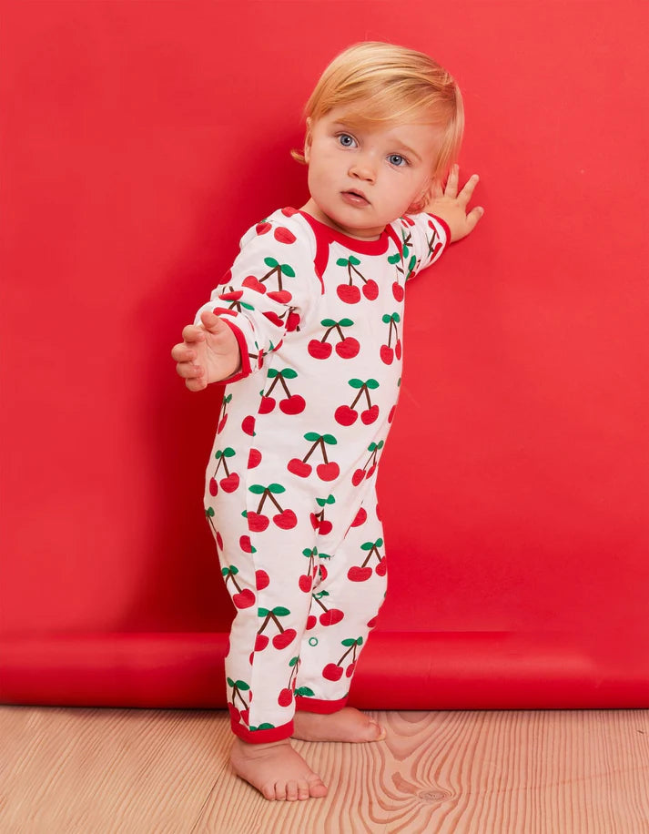 Baby's onesie with Cherry print 0-3M Toby Tiger