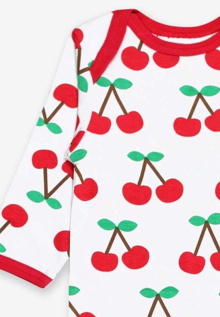Baby's onesie with Cherry print 0-3M Toby Tiger