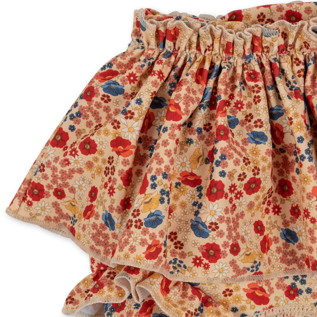 Βρεφικό παιδικό μαγιό φλοραλ με βολάν Villetta - 3-36 Μηνών Konges Slojd