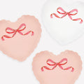 Heart shaped paper plates with ribbons 8pcs Meri Meri