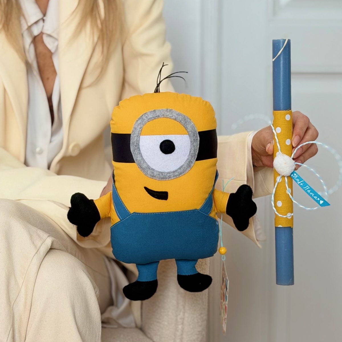 Handmade Easter candle Minion