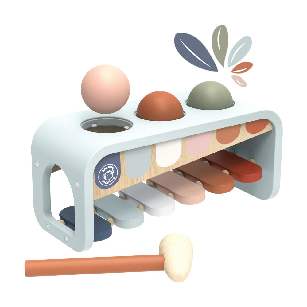 Wooden kid's toy Xylophone bench Tap Tap 12+months - Speedy Monkey