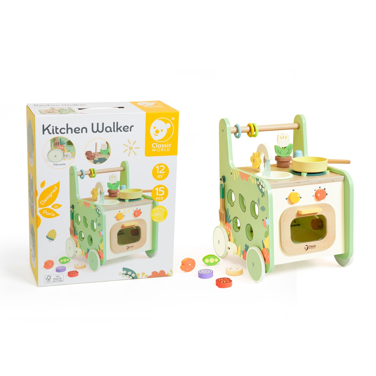 Wooden Walk-Along Kitchen Classic World +12 months 