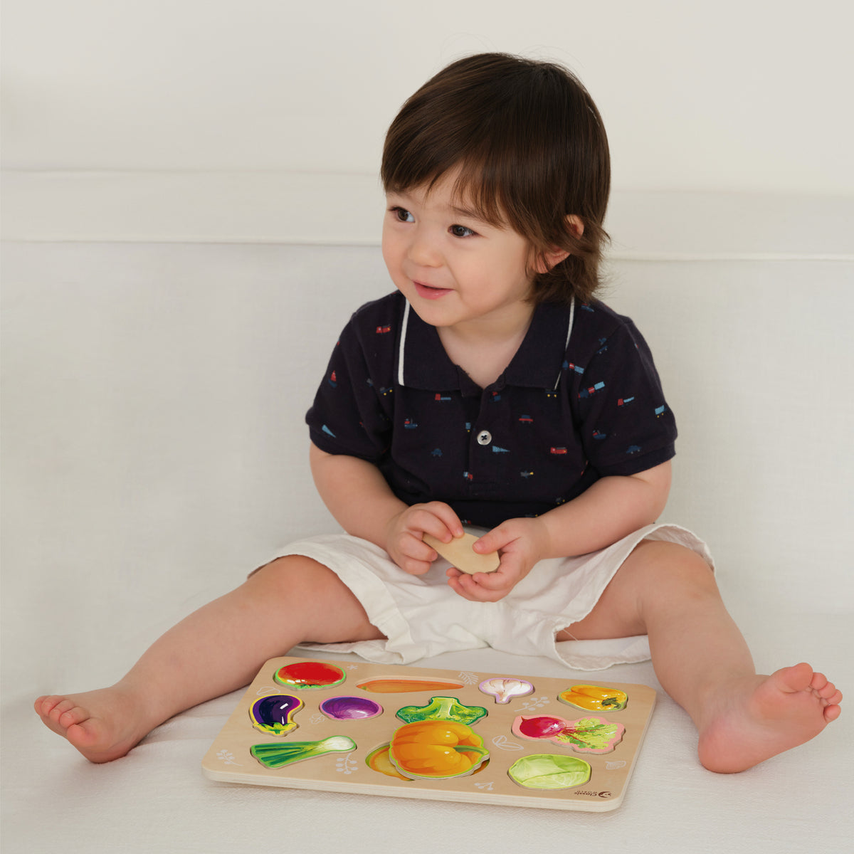 Wooden children’s puzzle toy Vegetable Insert Pieces +18 months 30x21x1 cm