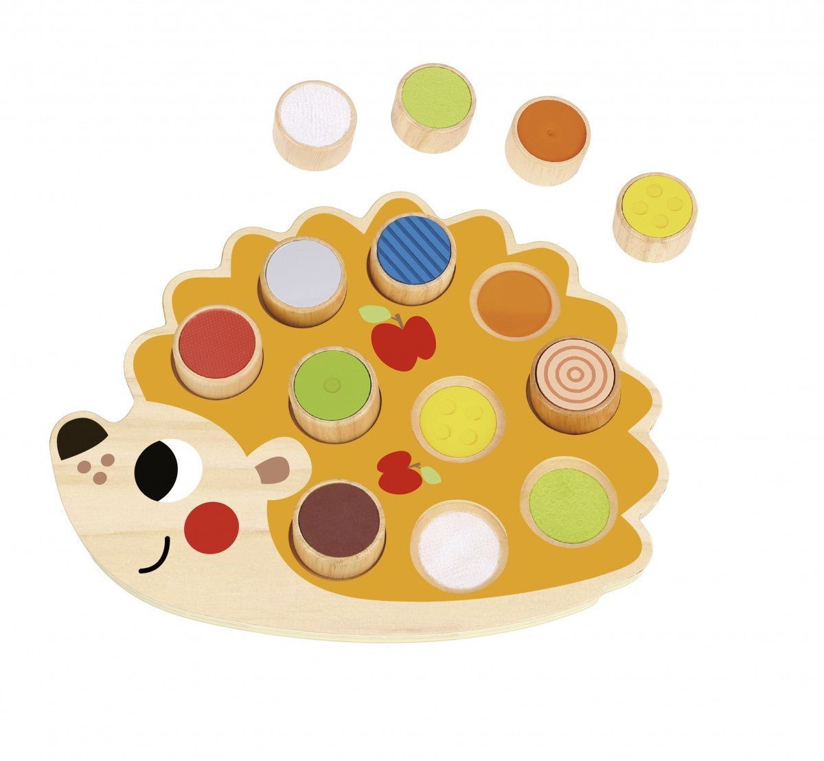 Wooden hedgehog educational toy for tactile and perceptual development Tooky Toy