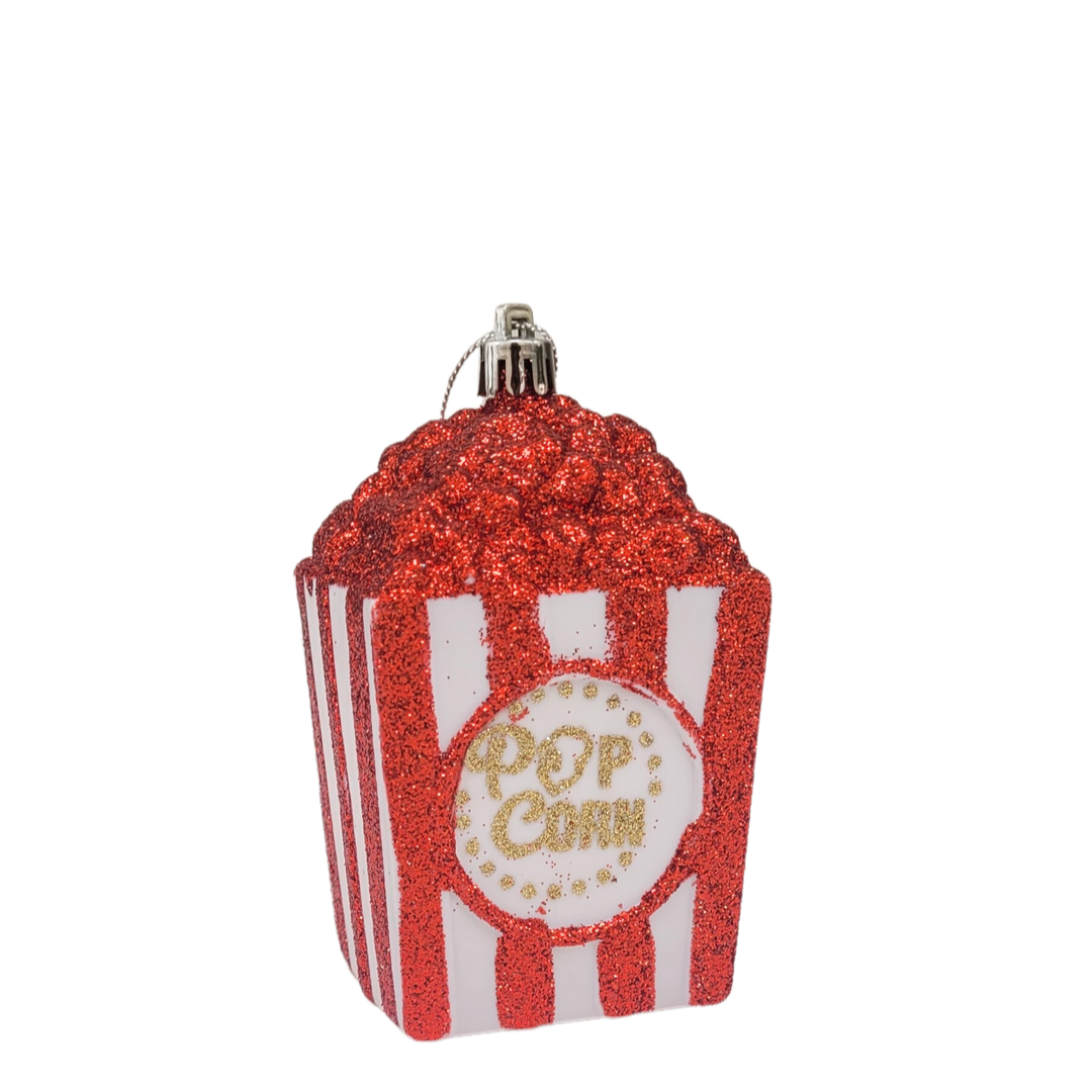Χριστουγεννιάτικο άθραυστο στολίδι Popcorn (κόκκινο) 6x5.5x10cm