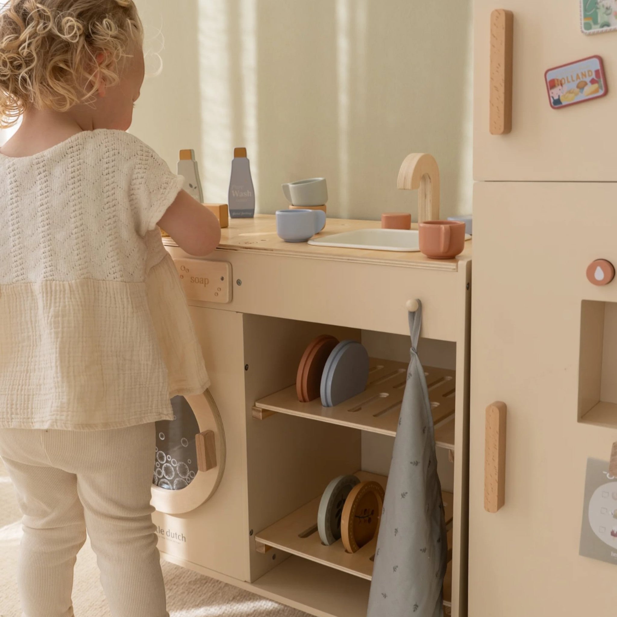 Wooden kid's toy Washing Machine (Limited Edition) 56.5x60x30 cm 3+ years Little Dutch